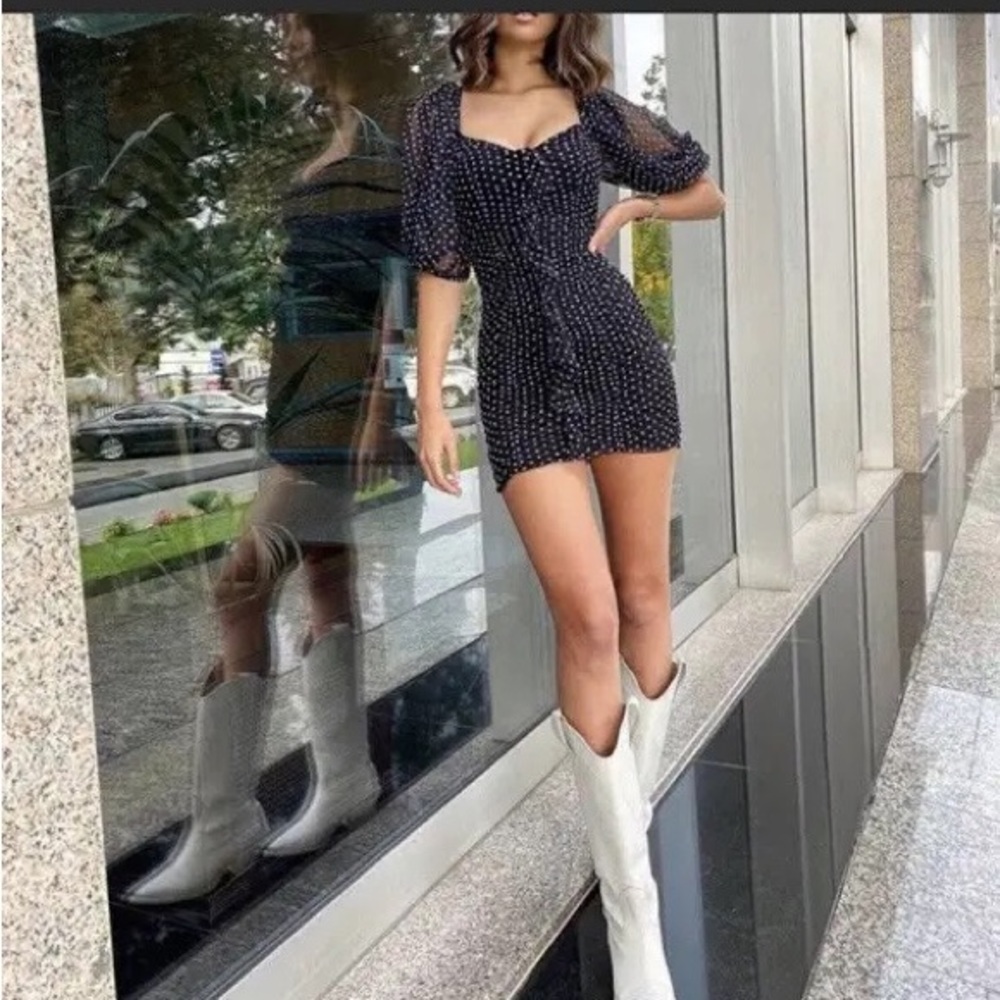 Zara BEST SELLER Black Mini Dress - Small